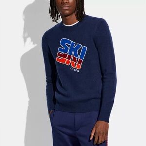 Coach Ski Intarsia Sweater In Recycled Wool And Recycled Cashmere